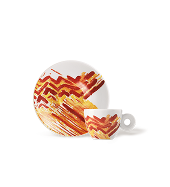 SET DE 2 TAZAS PARA CAFÉ ESPRESSO: GENESI ILLY ART COLLECTION 